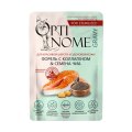 Optinome / Влажный корм Оптином для стерилизованных кошек для Красивой шерсти с Форелью коллагеном и семенами чиа в соусе (цена за упаковку)