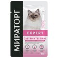 Мираторг Expert Gastrointestinal / Влажный корм Паучи для взрослых кошек всех пород Бережная забота о пищеварении (цена за упаковку)