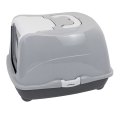 Homecat / Туалет Хоумкэт для кошек Большой закрытый с дверцей серый