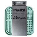 Homepet Silver Series / Лизательный коврик Хоумпет для собак и кошек для медленного кормления на присосках Мятный