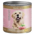 Dog Lunch / Консервы ДогЛанч для взрослых собак Говядина с рубцом и печенью в соусе (цена за упаковку)