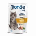 Monge Fresh / Влажный корм Паучи Монж Фреш для кошек Паштет с кусочками Курицы и овощами (цена за упаковку)