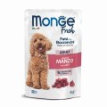 Monge Fresh / Влажный корм Паучи Монж Фреш для взрослых собак Паштет с кусочками Говядины (цена за упаковку)