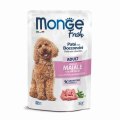 Monge Fresh / Влажный корм Паучи Монж Фреш для взрослых собак Паштет с кусочками Свинины и овощами (цена за упаковку)