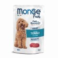 Monge Fresh / Влажный корм Паучи Монж Фреш для взрослых собак Паштет с кусочками Тунца (цена за упаковку)
