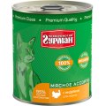 Четвероногий Гурман Мясное ассорти / Консервы для кошек с Индейкой (цена за упаковку)
