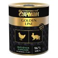 Четвероногий Гурман Golden Line / Консервы Золотая линия для Щенков Цыпленок и Кролик в желе (цена за упаковку)