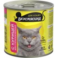 Вкусмясина / Влажный корм Консервы для Стерилизованных кошек с Курицей (цена за упаковку)