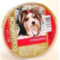 Dog Lunch / Консервы ДогЛанч для взрослых собак Говядина крем-суфле (цена за упаковку)