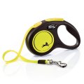 flexi New Neon S tape 5 m, for dogs up to 15 kg / Рулетка флекси для собак весом до 15 кг, светоотражающая лента 5 м