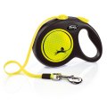 flexi New Neon L tape 5 m, for dogs up to 50 kg / Рулетка флекси для собак весом до 50 кг, лента 5 м