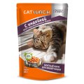 Cat Lunch / Паучи Кэт Ланч для Стерилизованных кошек и Кастрированных котов кусочки в соусе с Индейкой (цена за упаковку)