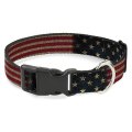 Buckle-Down / Ошейник Бакл-Даун для собак с пластиковой застёжкой Флаг США мультицвет