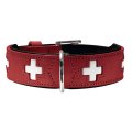 Hunter Swiss / Ошейник Хантер для собак кожа Красно-черный