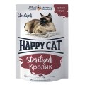 Happy Cat Sterilized / Паучи Хэппи Кэт для Стерилизованных кошек Кролик кусочки в соусе (цена за упаковку, Россия)