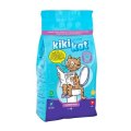 KikiKat Natural Lavender Fields / Комкующийся наполнитель Кикикэт для кошачьего туалета Бентонитовый супер-белый Лаванда