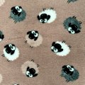 ProFleece / Коврик ПроФлис для животных Меховой многофункциональный Овечки Бежевый/черный/белый