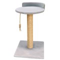 Зверьё моё / Когтеточка-столбик №1 для кошек Полка джут серебро