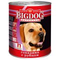 Зоогурман Big Dog Влажный корм Консервы для собак Говядина с рубцом (цена за упаковку)
