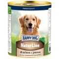 Happy Dog NaturLine / Консервы Хэппи Дог для собак Ягненок с рисом (цена за упаковку, Россия)