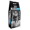 Wonder White Carbon Effect Long Hair / Комкующийся наполнитель Вандер Вайт для кошачьего туалета с Активированным углем Без ароматизатора для Крупных и Длинношерстных кошек