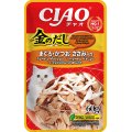 Inaba Ciao Kinnodashi / Паучи Инаба для кошек Тунец Магуро и тунец Кацуо с куриным филе (цена за упаковку)