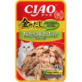 Inaba Ciao Kinnodashi / Паучи Инаба для кошек Тунец Магуро и тунец Кацуо с семгой (цена за упаковку)