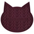 Mr.Kranch / Лизательный коврик Мистер Кранч для животных для Медленного поедания Силиконовый на присосках Бордовый