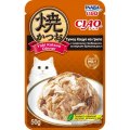 Inaba Ciao Yaki Katsuo Dinner / Паучи Инаба для кошек Тунец Кацуо на гриле с морским гребешком со вкусом бульона даси (цена за упаковку)
