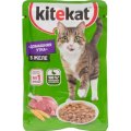 Kitekat / Паучи Китикет для кошек Домашняя утка в желе (цена за упаковку)