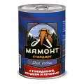 Мамонт Стандарт / Консервы для взрослых собак с Говядиной Сердцем и Печенью (цена за упаковку)