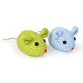 Camon / Игрушка Камон для кошек Мышь вязанная Зеленый и синий Camon / Игрушка Камон для кошек Мышь вязанная Зеленый и синий