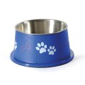 Camon / Миска Камон на пластике с антискользящим кольцом Лапки Синяя