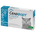 Krka Селафорт Капли на холку для кошек весом от 2,6 до 7,5 кг от Внешних и внутренних паразитов
