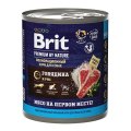 Brit Premium by Nature / Консервы Брит для собак всех пород Говядина и рис (цена за упаковку) Новинка