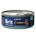 Brit Premium by Nature Sensitive / Консервы Брит для кошек с Чувствительным пищеварением Ягненок (цена за упаковку)