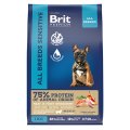 Brit Premium All Breeds Sensitive Turkey & Salmon / Сухой корм Брит Премиум для взрослых собак всех пород с Чувствительным пищеварением Индейка Лосось