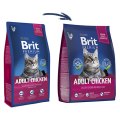 Brit Premium Adult Chicken / Сухой корм Брит Премиум для взрослых кошек Курица