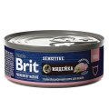 Brit Premium by Nature Sensitive / Консервы Брит для кошек с Чувствительным пищеварением Индейка (цена за упаковку)