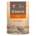 Savita / Влажный корм Савита для кошек с индейкой и овощами в соусе (цена за упаковку)