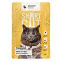 Smart Cat / Паучи Смарт Кэт для Котят и взрослых кошек Курочка в нежном соусе (цена за упаковку)