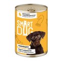 Smart Dog / Консервы Смарт Дог для взрослых собак и щенков Кусочки Курочки с потрошками в нежном соусе (цена за упаковку)