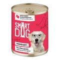 Smart Dog / Консервы Смарт Дог для взрослых собак и щенков Кусочки Говядины и ягненка в нежном соусе (цена за упаковку)