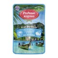 Родные Корма / Паучи Заморские для кошек Тунец с камбалой в соусе по-тайски (цена за упаковку)