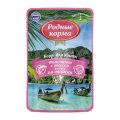 Родные Корма / Паучи Заморские для кошек Тунец с лососем в соусе по-тайски (цена за упаковку)