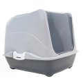 Homecat / Туалет Хоумкэт для кошек Малый закрытый с дверцей серый