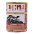 Зоогурман Влажный корм Консервы для собак Мясное ассорти Говядина отборная (цена за упаковку)