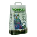 Homecat Лесная свежесть / Древесный наполнитель Хоумкэт для кошачьего туалета Мелкие гранулы