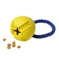 Homepet Silver Series / Игрушка Хоумпет для собак Мяч с канатом с отверстием для лакомств Каучуковый D 7,6 см х 8,2 см Homepet Silver Series / Игрушка Хоумпет для собак Мяч с канатом с отверстием для лакомств Каучуковый D 7,6 см х 8,2 см