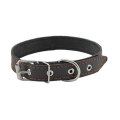 Homepet / Ошейник Хоумпет для собак Кожаный простроченный Черный